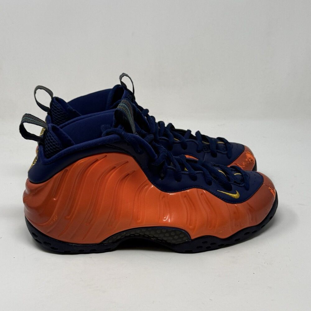 Nike Air Foamposite One Sneakers Mens 9 Blue Void Rugged Orange Shoes CJ0303-400